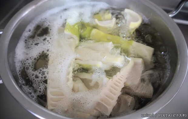 タケノコのあく抜きの写真