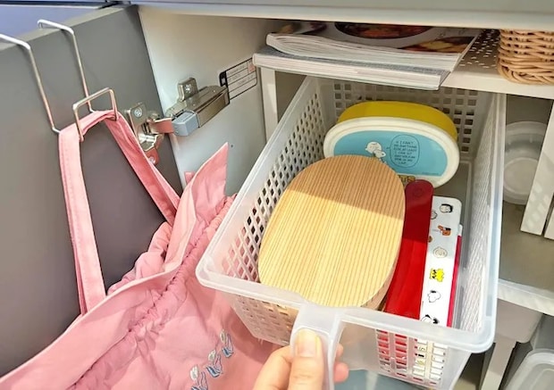 『お弁当グッズ収納』の写真（撮影：Classy Life）