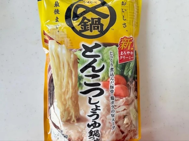 鍋用つゆの商品画像（撮影：エニママ）