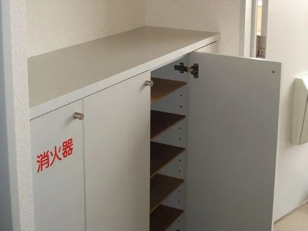 扉が開いたシューズボックス