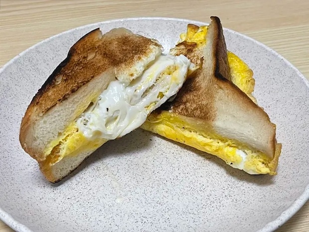 完成したホットサンドの写真（撮影：grapeフード編集部）