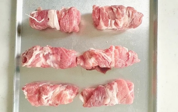 豚肉でチーズを巻いた画像（撮影：エニママ）