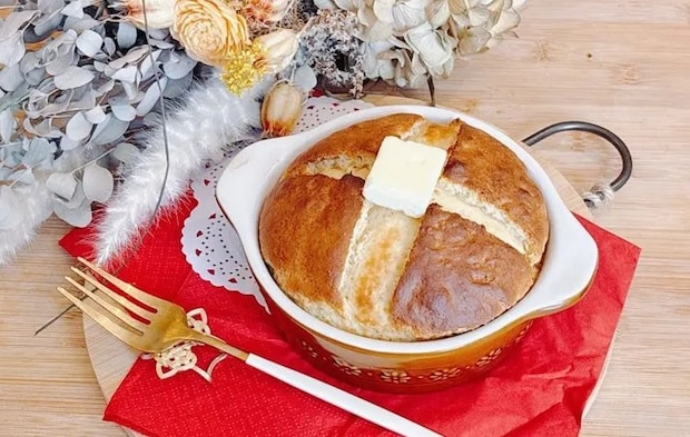 『オーブントースターでホットケーキ』の完成写真（撮影：キジカク）