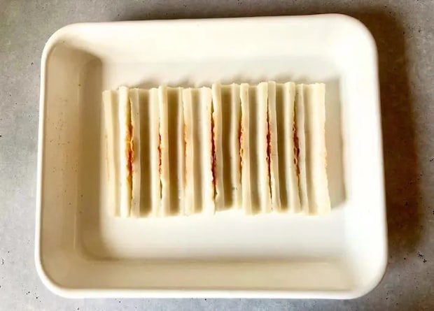 ちくわを並べた画像（撮影：エニママ）