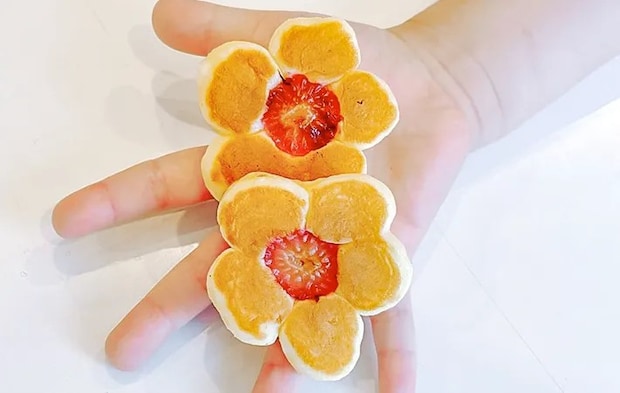 『お花パンケーキ』の完成写真（撮影：キジカク）