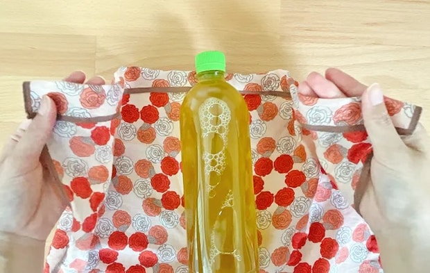 ペットボトルホルダーの手順写真（撮影：grapeライフハック編集部）