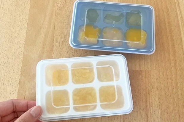 製氷皿に入れたジャムの写真（撮影：grapeフード編集部）