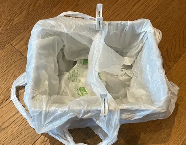 完成した分別できるゴミ箱の写真（撮影：grapeライフハック編集部）