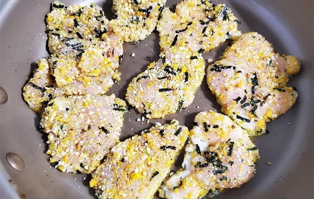 焼いているところの画像（撮影：エニママ）