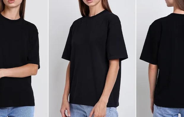 黒いTシャツの写真