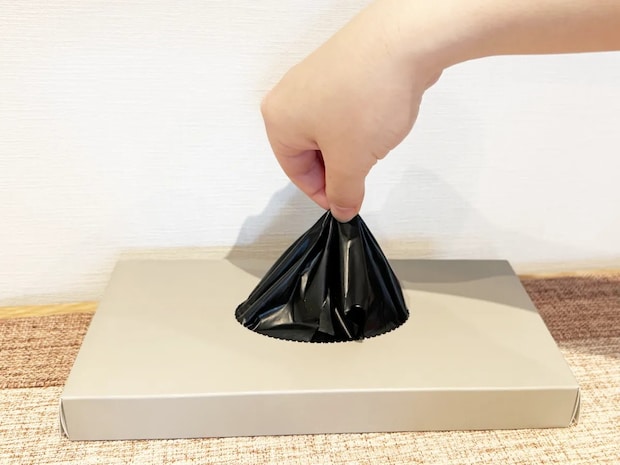 スリコで買った『ゴミ袋』　取り出してみると、長方形ではなく…その狙いに目からウロコ