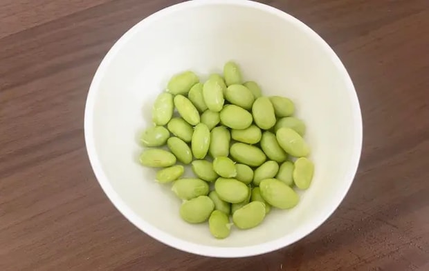 剥いた後の枝豆の画像（撮影：エニママ）