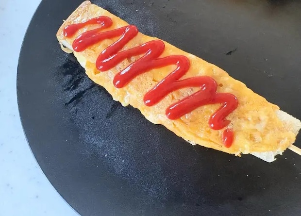 ケチャップをかけた画像（撮影：エニママ）