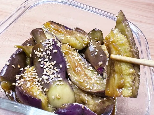 完成したナスナムル（撮影：grapeフード編集部）