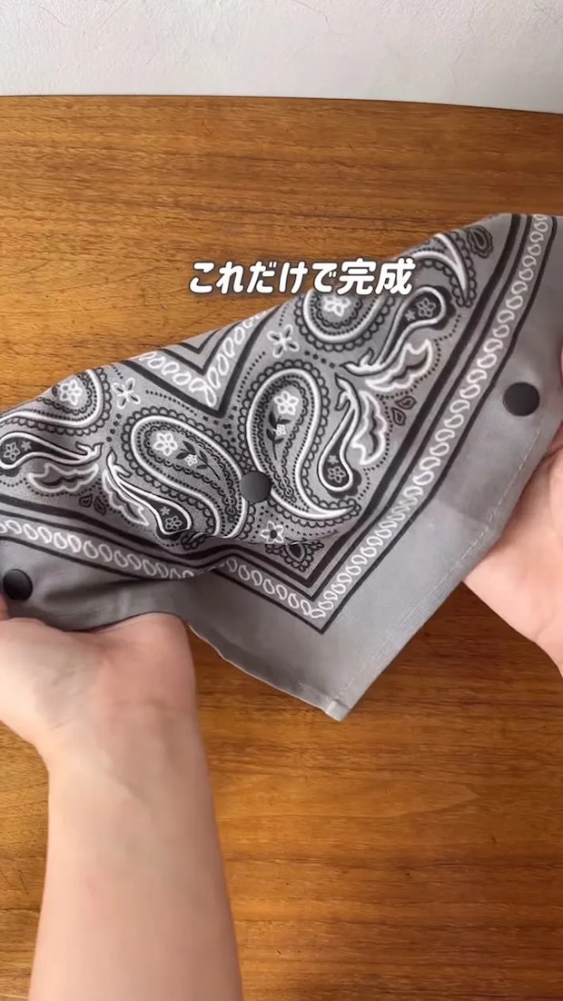 完成した保冷ネックバンダナ