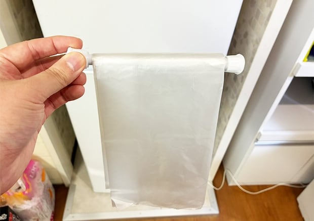 つっぱり棒の活用写真（撮影：grapeライフハック編集部）