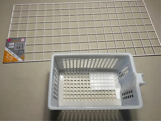 ダイソー猫のおもちゃ収納（撮影：grapeライフハック編集部）