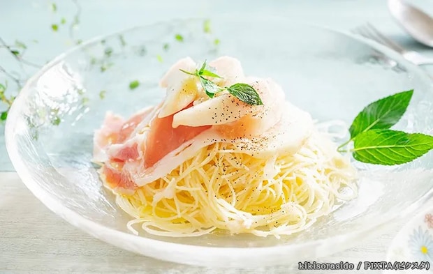 冷製パスタの写真