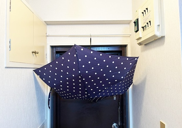つっぱり棒の活用写真（撮影：grapeライフハック編集部）