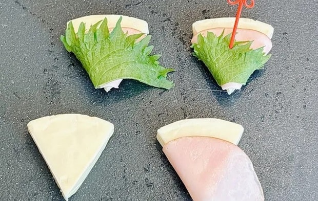 『大葉＆ハム』を作る写真（撮影：キジカク）