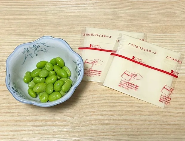 枝豆とチーズの写真（撮影：grapeフード編集部）