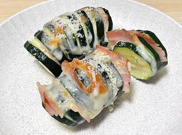 ズッキーニを焼いた写真（撮影：grapeフード編集部）
