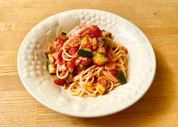 パスタ完成（撮影：エニママ）
