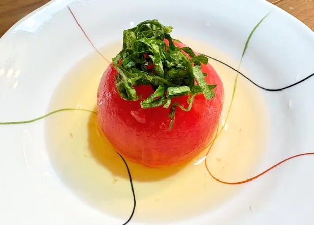 完成した出汁トマトの画像（撮影：エニママ）