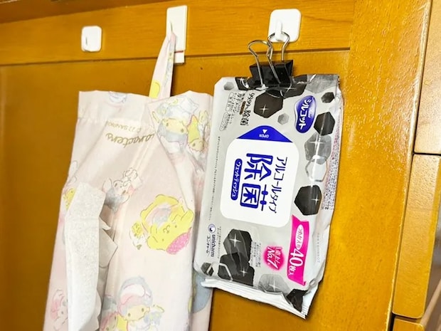 机下に引っ掛ける（撮影：grapeライフハック編集部）