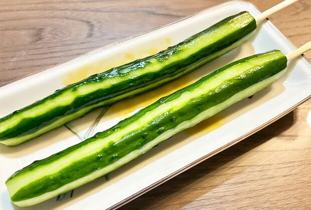完成した屋台の冷やしきゅうりの画像（撮影：エニママ）