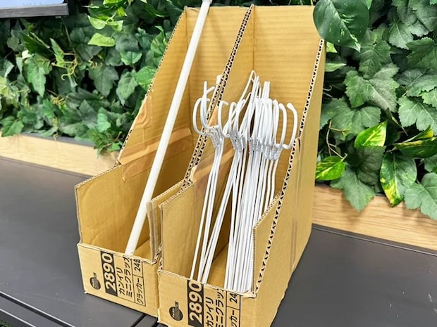ダンボールのファイルボックス（撮影:grapeライフハック編集部）