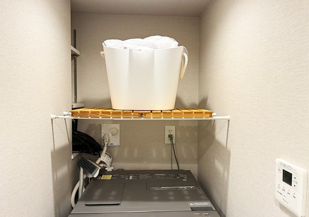 つっぱり棒とすのこの活用写真（撮影：grapeライフハック編集部）