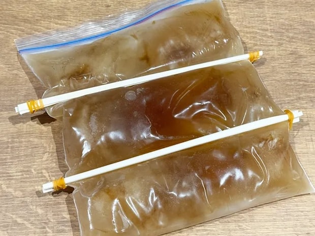 凍った麦茶（撮影：grapeフード編集部）