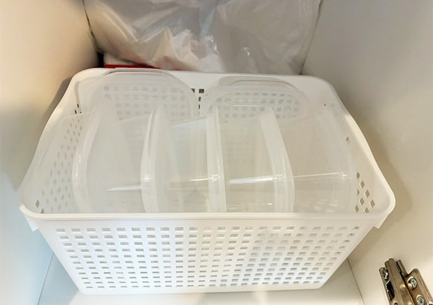 保存容器の整理術（撮影：grapeライフハック編集部）