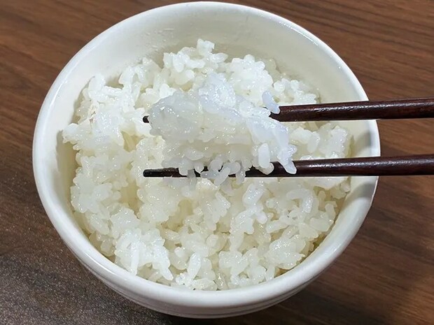 箸で取ったご飯（撮影：grapeフード編集部）