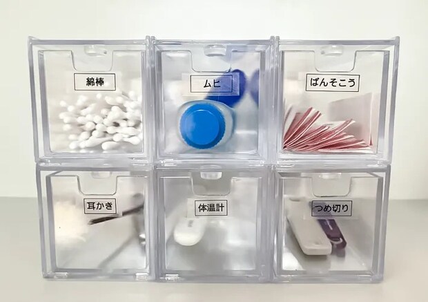 『重なる透明収納ケース（1段引き出し）』の活用写真（撮影：Classy Life）