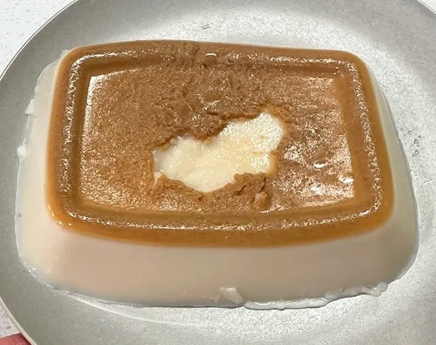 完成したきな粉プリンの写真（撮影：grapeフード編集部）