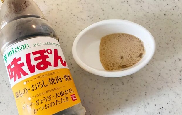 味ぽんを泡で出した画像（撮影：エニママ）