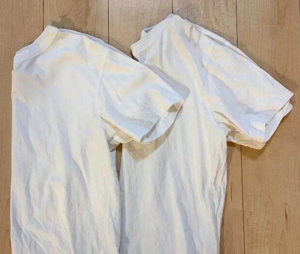 乾燥後のTシャツを並べた様子（撮影：grapeライフハック編集部）