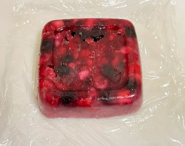 凍らせたゼリーの写真（撮影：grapeフード編集部）