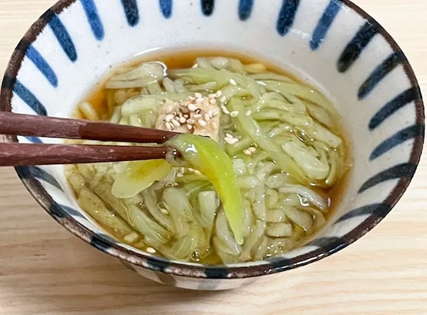ナスのそうめん風アレンジの写真（撮影：grapeフード編集部）
