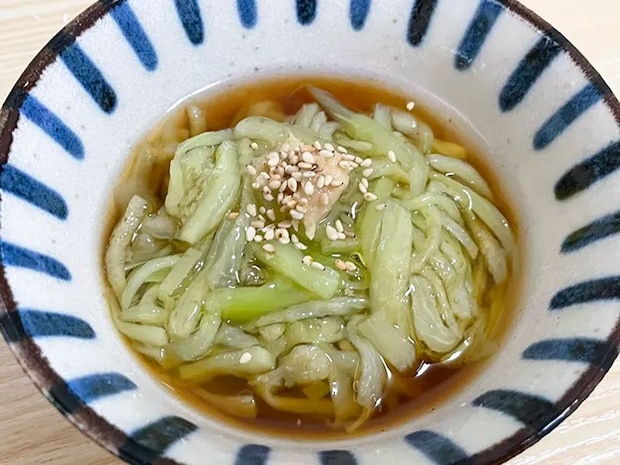 ナスのそうめん風アレンジの写真（撮影：grapeフード編集部）
