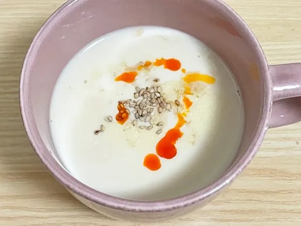 【10分レシピ】豆乳に『味ぽん』をかけて5分　完成品に「絹豆腐みたい」「朝食にも」