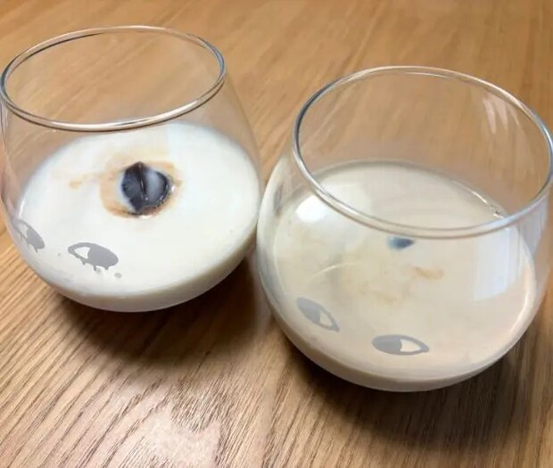 ポーションを入れたところ（撮影：grapeフード編集部）