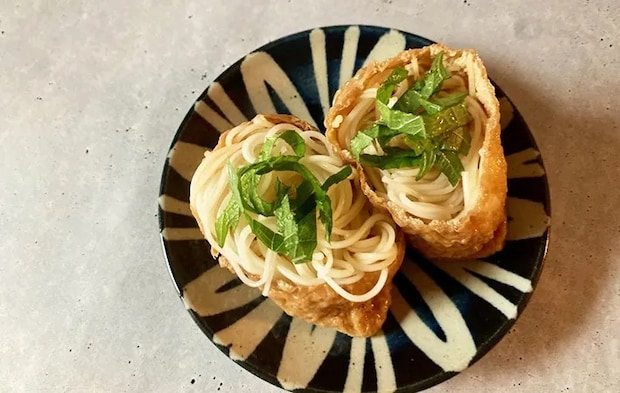 「そうめんいなり」の完成画像（撮影：エニママ）