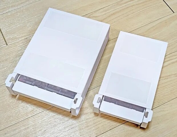 『ダイソー 取り付け式引き出しケース』の写真（撮影：ワード）
