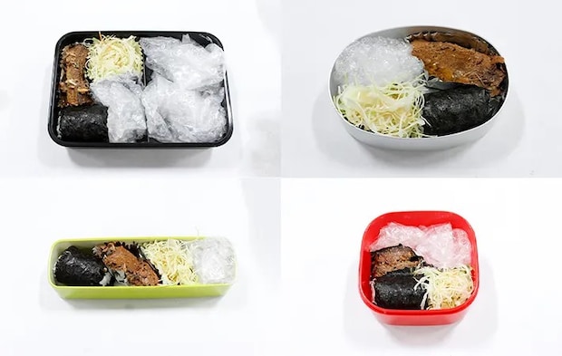 食材を詰めたお弁当箱の写真（撮影：エフシージー総合研究所）