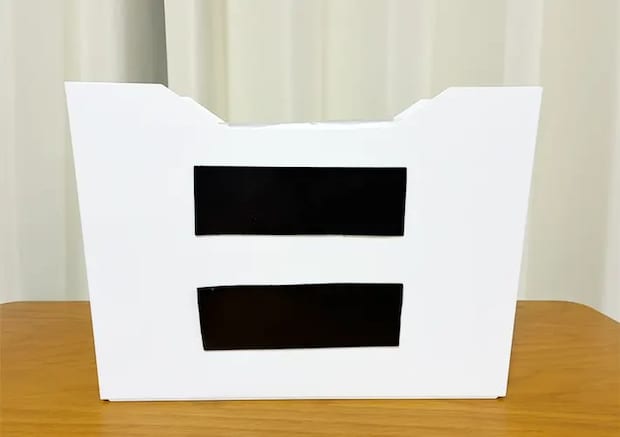 ファイルボックスとつっぱり棒の活用写真（撮影：grapeライフハック編集部）