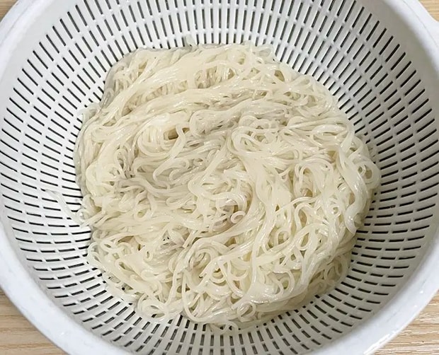 ゆでたそうめんの写真（撮影：grapeフード編集部）