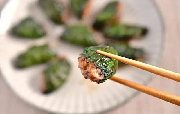 『大葉の餃子風』の完成写真（撮影：小泉明代）
